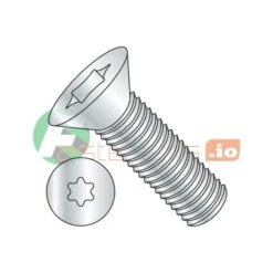 #6-32 X 3/8 In Torx Flat Machine Screw, Zinc Plated Steel, 10000 PK