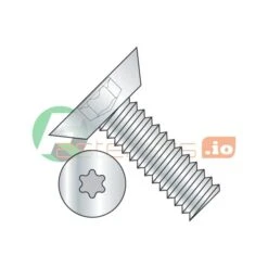 #6-32 X 5/16 In Torx Flat Machine Screw, Zinc Plated Steel, 10000 PK