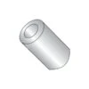 Round Spacer, #6 Screw Size, Plain Stainless Steel, 13/16 In Overall Lg, 0.140 In Inside Dia