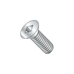 #10-24 X 3/8 In Square Flat Machine Screw, Plain 18-8 Stainless Steel, 5000 PK