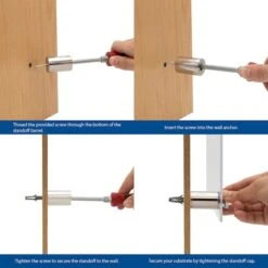 Round Standoffs, 4 In Bd L, Stainless Steel Brushed, 3/4 In OD, 100PK -3M Shop Outwater20Plastics20Industries20Inc stdexxinstallxxapp1xxb03027