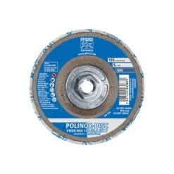 5" POLINOX® Unitized Disc Med.-Hard Type - T27 (Conical) 5/8-11 Thread, SiC Fine (MH) 6SF