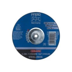 Grinding Wheel, 9" X 1/4", Type 27, 9 In Dia, 1/4 In Thick, 5/8"-11 Arbor Hole Size
