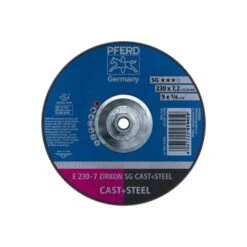 9" X 1/4 Grinding Wheel, 5/8-11 Thd. - ZIRKON SG CAST+STEEL - Type 27