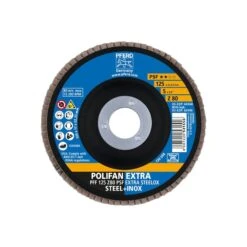 5" X 7/8" A.H. POLIFAN® Flap Disc - Z PSF EXTRA STEELOX, Zirconia, 80 Grit, Flat 4 5" X 7/8" A.H. POLIFAN® Flap Disc - Z PSF EXTRA STEELOX, Zirconia, 80 Grit, Flat -3M Shop PFERD20INC pffxx125xxzxx80xxpsfxxextraxxsteeloxxxrgbxx3018c1