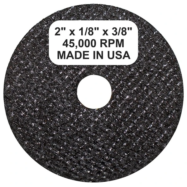 2" X 1/8" X 3/8" Cut-off Wheels 54 Grit - 10 Pk 1 2" X 1/8" X 3/8" Cut-off Wheels 54 Grit - 10 Pk