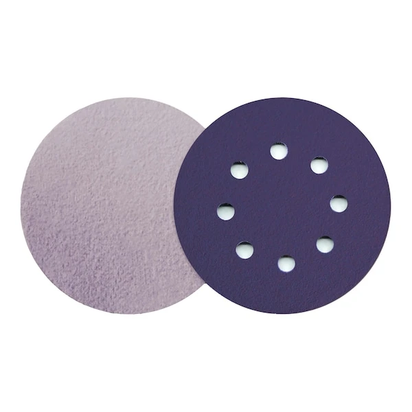 5" 800 Grit Zirconia Purple Film Hook & Loop Disc 8 Hole 1 5" 800 Grit Zirconia Purple Film Hook & Loop Disc 8 Hole