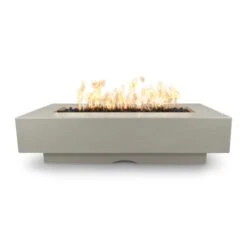 48 Rectangular Del Mar Fire Pit, GFRC Concrete, Ash, Low Voltage Electronic Ignition, Natural Gas