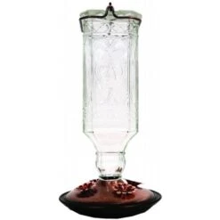 Woodstream Clear Antique Bottle Hummingbird Feeder 24 Ounce Copper 8118-2