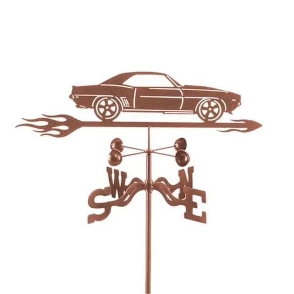 EZ Vane EZ1017-PT Camaro Car Weathervane With Post Mount 1 EZ Vane EZ1017-PT Camaro Car Weathervane With Post Mount