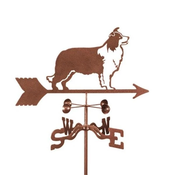 Dog Border Collie Weathervane With Deck Mount 1 Dog Border Collie Weathervane With Deck Mount