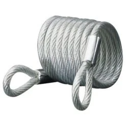 6ft. Self Coiling Vinyl Coated Cable With Loop Ends 65D