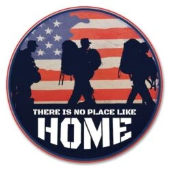 Corrugated Plastic Sign With Stakes 24in Circular-There Is No Place Like Home