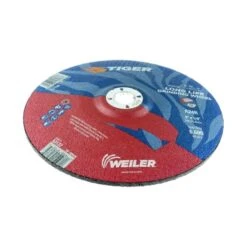 9"x 1/4", TIGER AO Type 28 Grinding Wheel, A24R, 7/8" A.H.