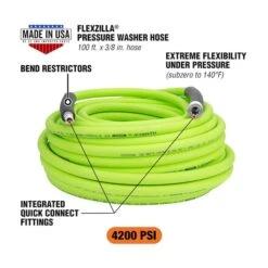 3/8" X 100’ Pressure Washer Hose, 4200 PSI, Integrated Quick Connect Fittings 11 3/8" X 100’ Pressure Washer Hose, 4200 PSI, Integrated Quick Connect Fittings -3M Shop Weems20Industries20Inc20DBA20Legacy20MFG20Co HFZPW426100QxxCO1xx4eb8fb