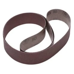 3M Sanding Belt, Coated, 2 In W, 72 In L, 80 Grit, Medium, Aluminum Oxide, 341D, Brown