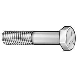 Grade 5, 5/8"-11 Hex Head Cap Screw, Zinc Plated Steel, 5-1/2 In L, 25 PK