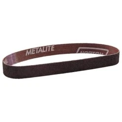 Sanding Belt, Coated, 3/4 In W, 18 In L, 40 Grit, Coarse, Aluminum Oxide, R283 Metalite, Brown