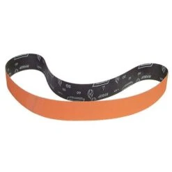 Sanding Belt, Coated, 2 In W, 48 In L, 100 Grit, Fine, Ceramic, R980P Blaze, Orange