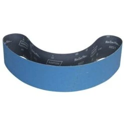Sanding Belt, Coated, 4 In W, 54 In L, 80 Grit, Medium, Zirconia Alumina, R823P Bluefire, Blue