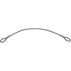 2 Loops Lanyard, 12 In, 3/64 In Pin Dia., Stainless Steel, Nylon Coated, 5 PK