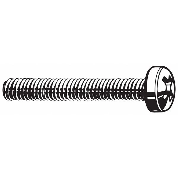 M6-1.00 X 12 Mm Slotted Cheese Machine Screw, Plain 316 Stainless Steel, 25 PK 1 M6-1.00 X 12 Mm Slotted Cheese Machine Screw, Plain 316 Stainless Steel, 25 PK