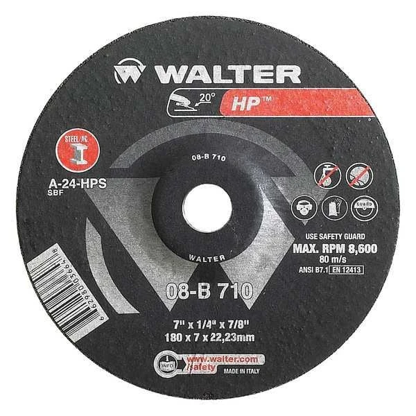 Depressed Center Grinding Wheel, 0.25 In Thick, Aluminum Oxide 1 Depressed Center Grinding Wheel, 0.25 In Thick, Aluminum Oxide
