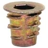 Hex Drive Threaded Insert, #10-24 Int Thrd Sz, 7/16 In L, 7/16 In Dia., Zinc Alloy, Plain, 50 PK