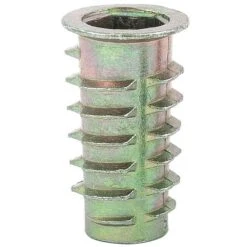 Hex Drive Threaded Insert, 5/16"-18 Int Thrd Sz, 63/64 In L, 9/16 In Dia., Zinc Alloy, Plain, 25 PK