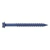 Conset Concrete Screw, 1/4" Dia., Hex, 1 3/4 In L, Steel Blue Ruspert, 25 PK