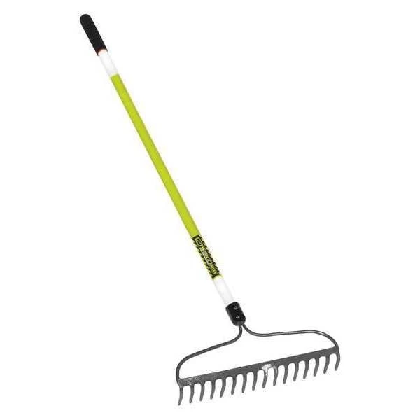 16-tine Bow Rake With 60"L Fiberglass Handle 1 16-tine Bow Rake With 60"L Fiberglass Handle