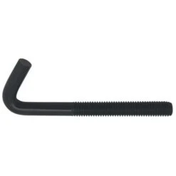 J-Hook, 1/2"-13, 5" L, Carbon Steel Plain, 10 PK