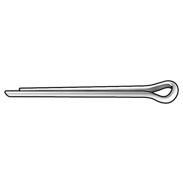 Cotter Pin, 1/16"Dx3/4" L, 316 SS, PK100 1 Cotter Pin, 1/16"Dx3/4" L, 316 SS, PK100