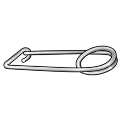 Safety Pin, Spring Wire, 2 13/16 In Usbl L, 4 3/8 In L, 10 PK