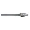 Carbide Bur, 1849 SG-1 CLE-SG Pointed Tree Bur Double Cut 1/4"x1/4" Hardened Steel Shank -3M Shop Z2o IvicpEx