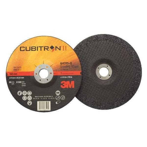 Depressed Center Wheels, Type 27, 9 In Dia, 0.25 In Thick, 5/8 In Arbor Hole Size, Ceramic 1 Depressed Center Wheels, Type 27, 9 In Dia, 0.25 In Thick, 5/8 In Arbor Hole Size, Ceramic