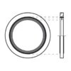 Sealing Washer, Fits Bolt Size M10 Steel/Buna-N, Cadmium Plated Finish