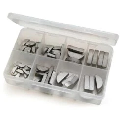 Woodruff Key Assortment, Carbon Steel, Plain, 72 Pieces, +0.001 In Thick Tolerance -3M Shop Z2ytotfo5oz