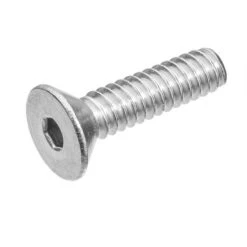 3/8"-16 X 3-1/2 In Hex Flat Socket Head Cap Screw, Passivated 316 Stainless Steel