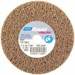 Bond Non Woven Wheel, 3" Dia, 12,000 RPM