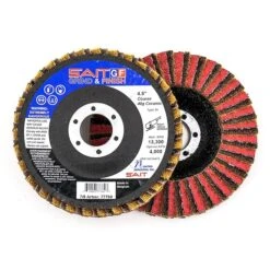 SAIT 77760 SAIT GF Grind & Finish Flap Discs, 4-1/2" X 7/8", Ceramic Grain, Coarse/40 Grit, 10-Pack