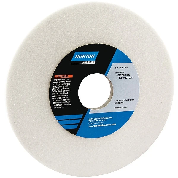 Grinding Wheel, T1, 6x1/4x1.25, AO, 60G, PK5 1 Grinding Wheel, T1, 6x1/4x1.25, AO, 60G, PK5
