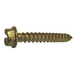 Con-Sert Screws Masonry Screw, 1/4" Dia., Hex, 1 In L, Carbon Steel Yellow Zinc, 100 PK