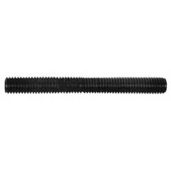Fully Threaded Rod, 1/4"-20, Medium Carbon, Black Oxide Finish