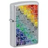 Zippo Fusion Pattern Design High Polish Chrome Pocket Lighter