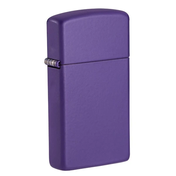 Zippo Slim Purple Matte Pocket Lighter 1 Zippo Slim Purple Matte Pocket Lighter